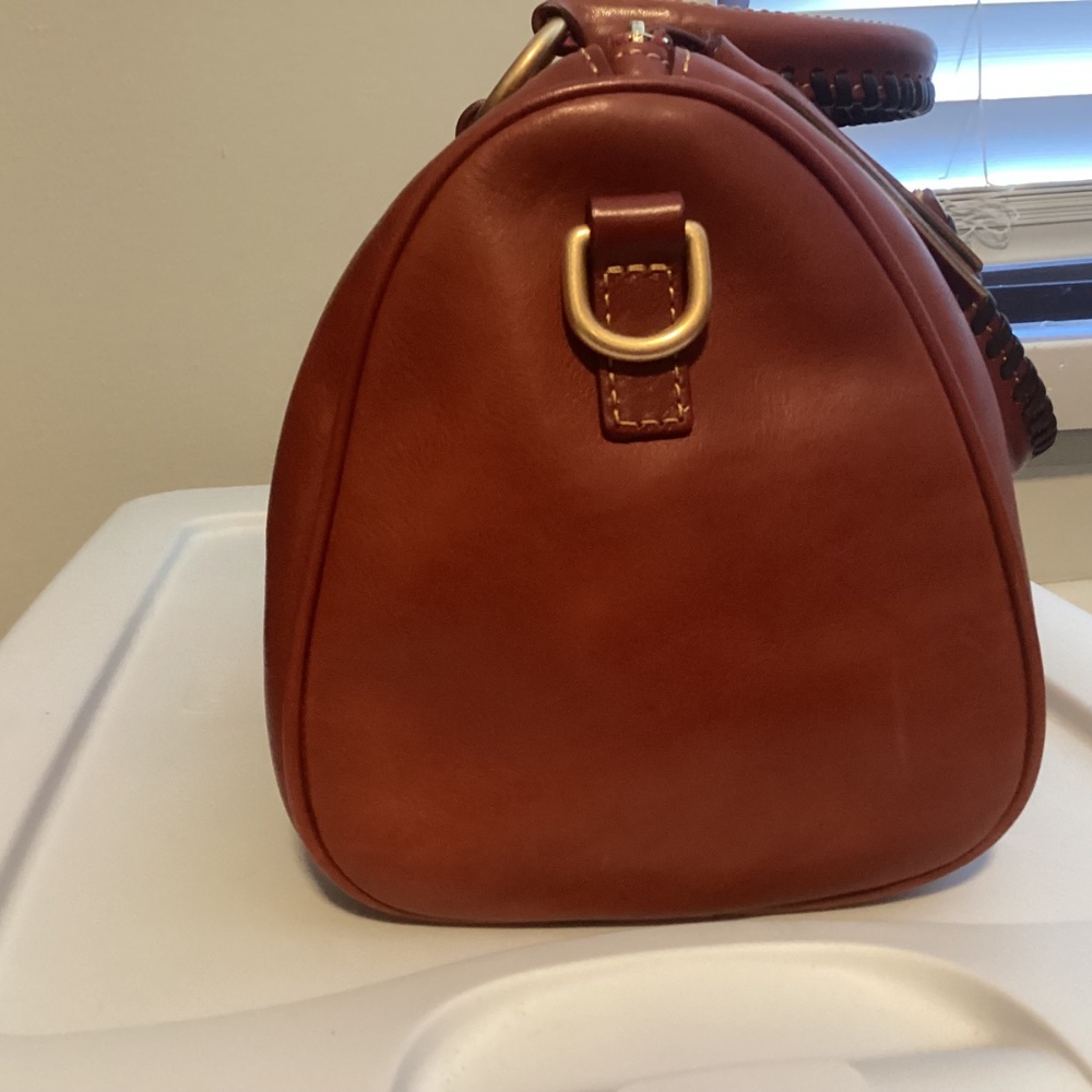 Dooney and Bourke Florentine Barrel Satchel, Ginger - Picture 3 of 8